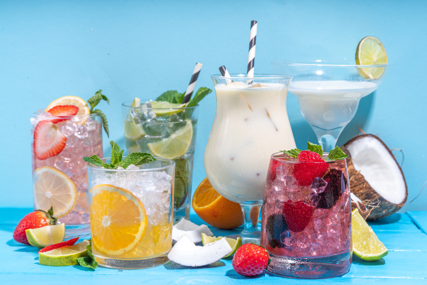 Summer mocktail drinks